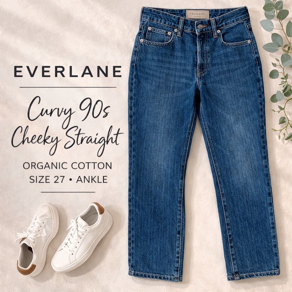 Everlane Curvy 90s Cheeky Straight Jeans Organic Cotton Size 27 Ankle